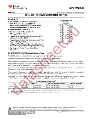 SN74LVC541AQDWRQ1 datasheet  